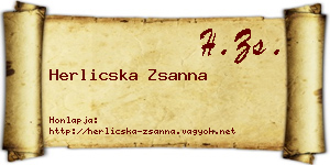 Herlicska Zsanna névjegykártya